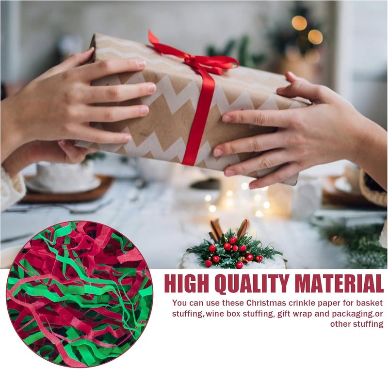 TORONTOKYO 2 LB Christmas Crinkle Cut Paper Shred Filler Gift Wrapping & Basket Filler Red Green Shredded Paper for Christmas, Birthday, Wedding, Party Decor - Image 5